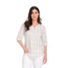 Plaid V-Neck Popover -Grace Jewelry Shop 754 854 00 swatch