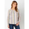 Patterned Stripe Textured Blouse 2 Patterned Stripe Textured Blouse -Grace Jewelry Shop 755 569 00 swatch