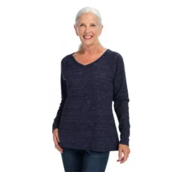 Relaxed Restyled Long Sleeve Space Dye Thermal Tee -Grace Jewelry Shop 760 932
