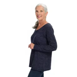 Relaxed Restyled Long Sleeve Space Dye Thermal Tee -Grace Jewelry Shop 760 932 00 detail