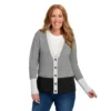 Colorblock V-Neck Cardigan -Grace Jewelry Shop 761 084 00 swatch