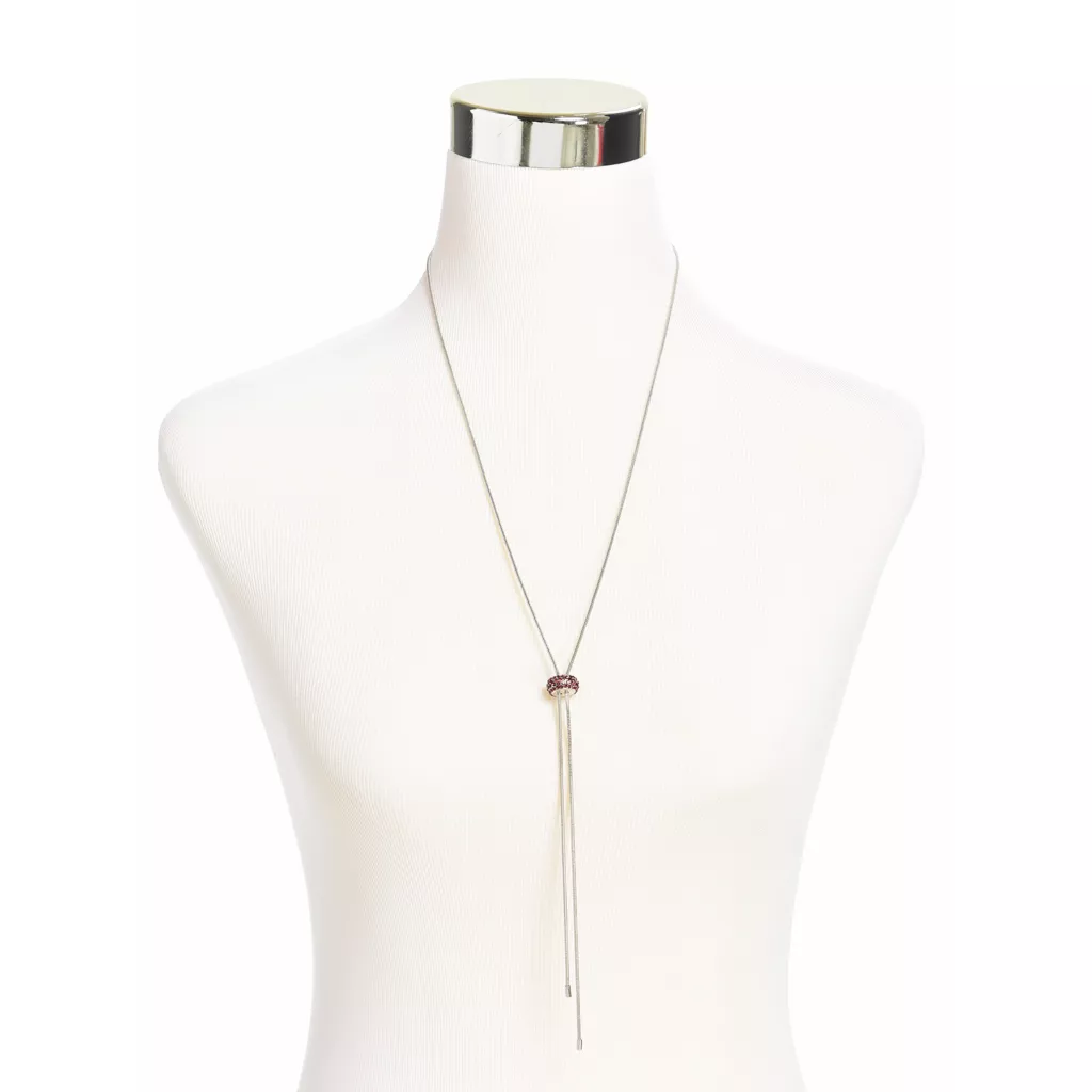 Long Stone Lariat 32" Necklace 7 Long Stone Lariat 32" Necklace - Image 5