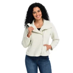 Cowl Neck ZipMoto Jacket 12 Cowl Neck ZipMoto Jacket -Grace Jewelry Shop 761 555 03 detail