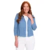 Pointelle 3/4 Sleeve Cardigan -Grace Jewelry Shop 762 291