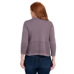 Pointelle 3/4 Sleeve Cardigan -Grace Jewelry Shop 762 291 01 detail
