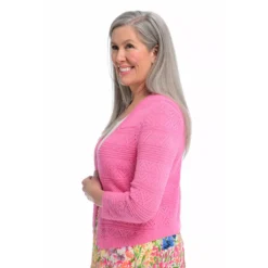 Pointelle CurvedHem Shrug -Grace Jewelry Shop 762 294 00 detail