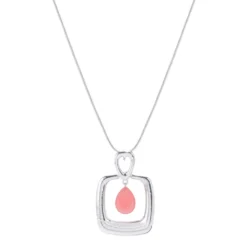 Long Square Drop Cat's Eye Pendant 32" Necklace -Grace Jewelry Shop 762 532