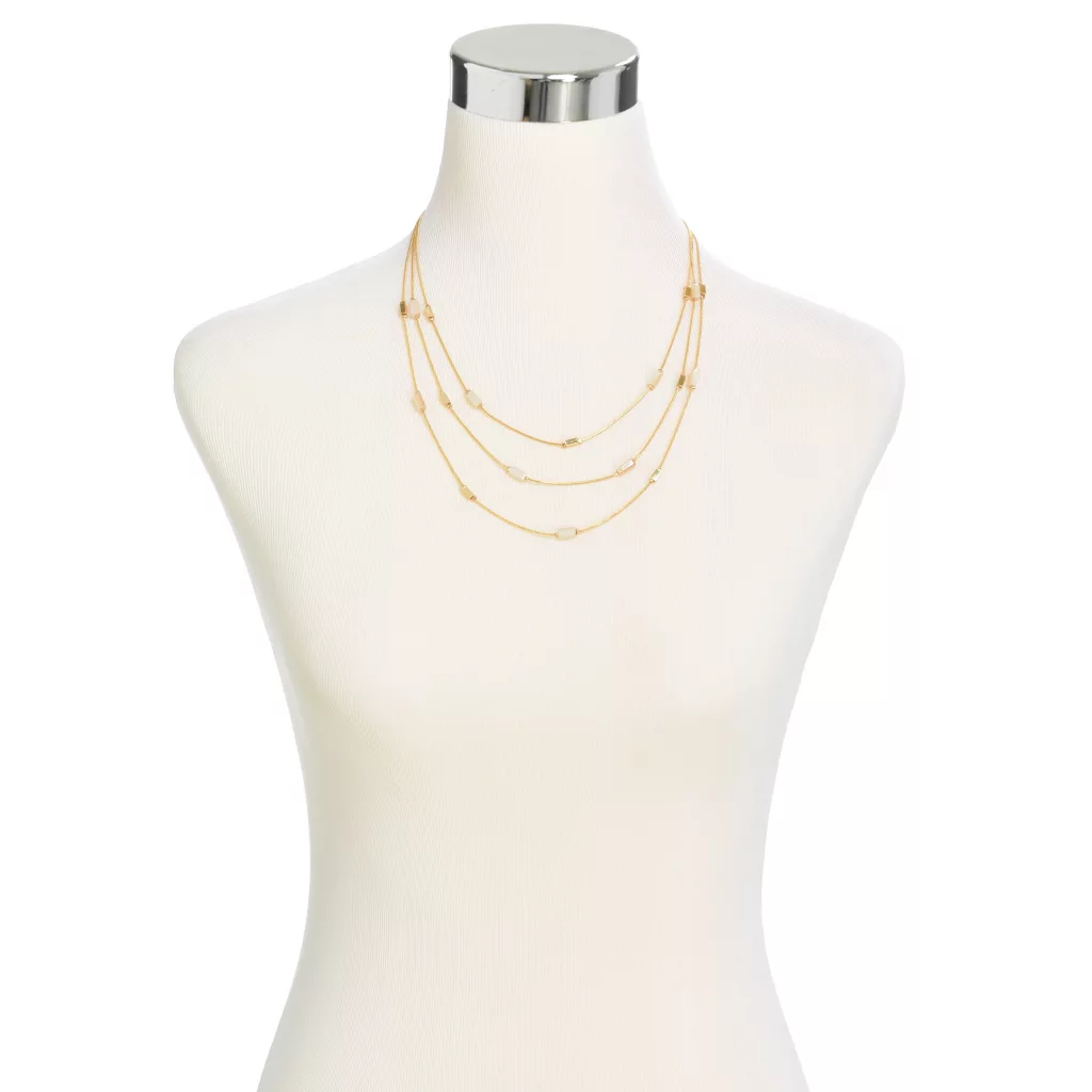 Beaded Layered 19" Necklace 6 Beaded Layered 19" Necklace - Image 4