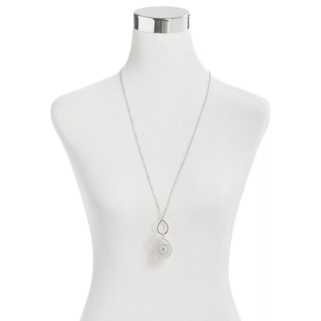Filigree Medallion 32" Necklace 4 Filigree Medallion 32" Necklace - Image 2