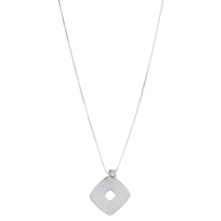 Delicate Square Drop 32" Necklace