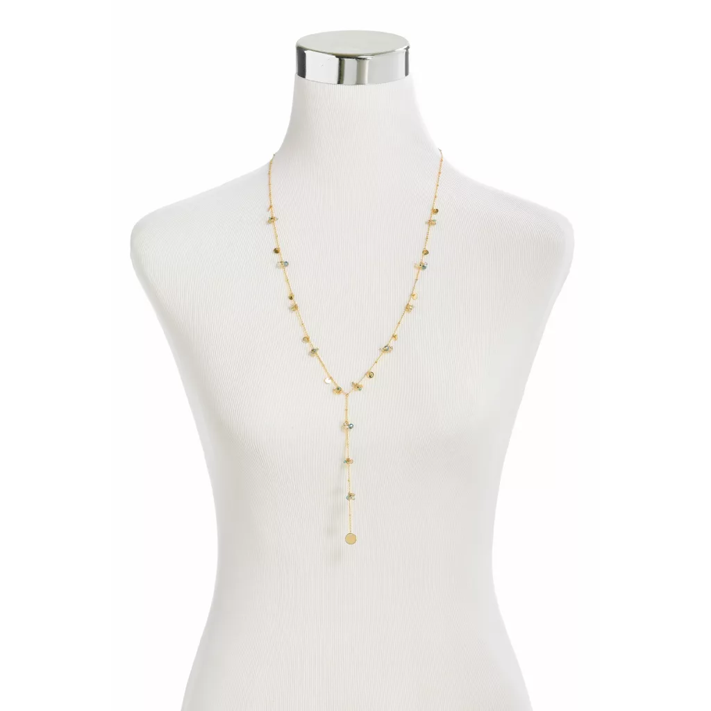 Delicate Beaded Cluster Y-Neck 32" Necklace 5 Delicate Beaded Cluster Y-Neck 32" Necklace - Image 3