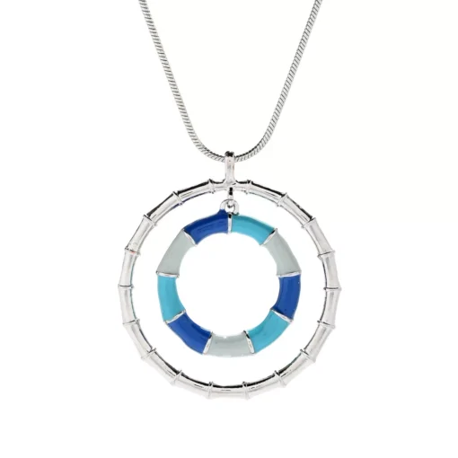 Double Circle Pendant 32" Necklace -Grace Jewelry Shop 763 602 00 swatch