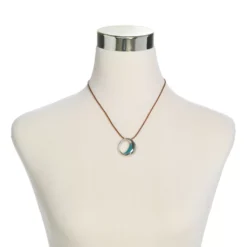Corded Enamel Pendant 19" Necklace -Grace Jewelry Shop 763 614 00 detail
