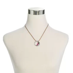Corded Enamel Pendant 19" Necklace -Grace Jewelry Shop 763 614 01 detail
