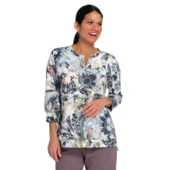 RelaxedRestyled FrenchTerry Quarter ZipTop -Grace Jewelry Shop 764 134