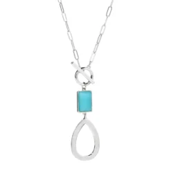 Stone Drop W/ Toggle 30" Necklace