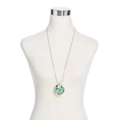 Mosaic Enamel Pendant 32" Necklace 10 Mosaic Enamel Pendant 32" Necklace -Grace Jewelry Shop 765 156 00 detail