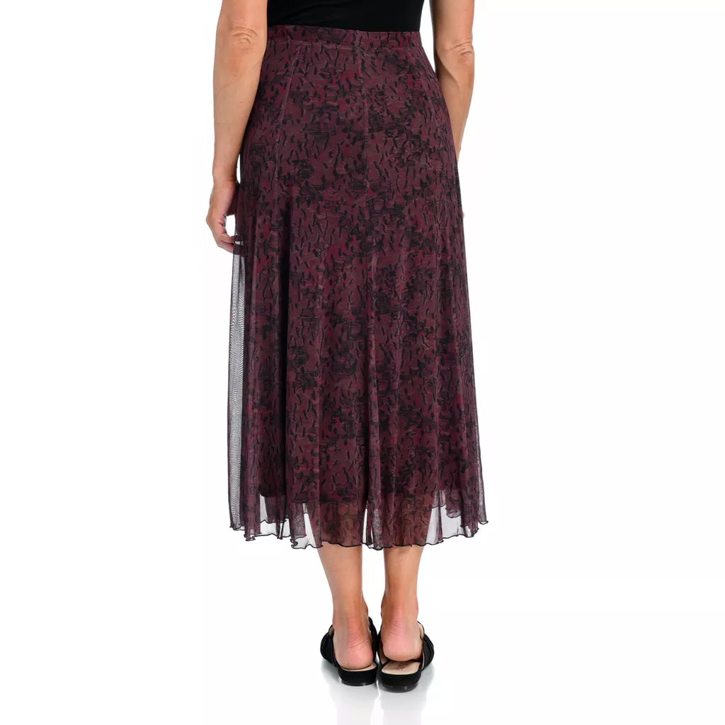 Abstract Print Mesh Skirt 5 Abstract Print Mesh Skirt - Image 3