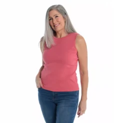 SleevelessSatin Trim Tank -Grace Jewelry Shop 765 493