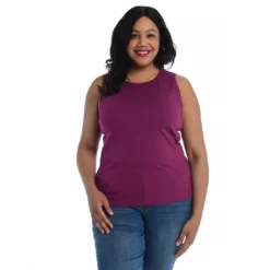 SleevelessSatin Trim Tank -Grace Jewelry Shop 765 493 01 swatch