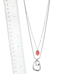 Double Layer Drop 22" Necklace -Grace Jewelry Shop 765 530 01 detail