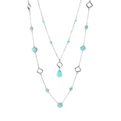 Semi-Precious 36" Double Layer Necklace -Grace Jewelry Shop 766 090