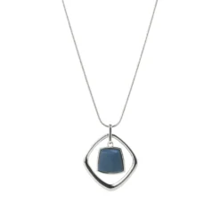 Drop Stone Pendant 32" Necklace -Grace Jewelry Shop 766 091