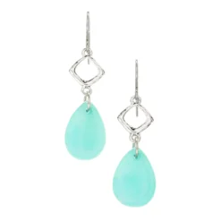 Semi Precious Tear Drop Fish Hook Earrings -Grace Jewelry Shop 766 110 01 swatch