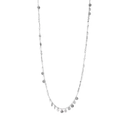 Hammered Disc36" Necklace