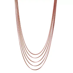 Multi Strand Painted Metal 21.5" Necklace -Grace Jewelry Shop 766 331