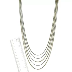 Multi Strand Painted Metal 21.5" Necklace -Grace Jewelry Shop 766 331 00 detail