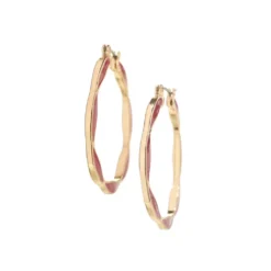 Enamel Hoop Earrings