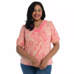 Crochet LaceTrim Short SleeveV-Neck Top -Grace Jewelry Shop 770 174