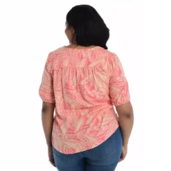 Crochet LaceTrim Short SleeveV-Neck Top -Grace Jewelry Shop 770 174 02 detail