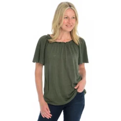 Ruffle NeckFlutter SleeveKnit Top 35 Ruffle NeckFlutter SleeveKnit Top -Grace Jewelry Shop 770 189 08 detail