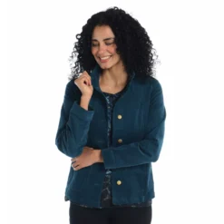 Seamed Corduroy Button FrontJacket -Grace Jewelry Shop 771 349