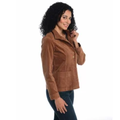 Seamed Corduroy Button FrontJacket -Grace Jewelry Shop 771 349 00 detail