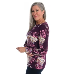 Cotton JerseyGathered Sleeve Boatneck Tee -Grace Jewelry Shop 771 355 00 detail