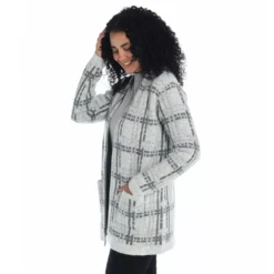 Plaid OpenFront Coatigan -Grace Jewelry Shop 771 635 00 detail