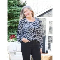 Printed CozyKnit Top -Grace Jewelry Shop 771 680 02 detail